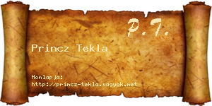 Princz Tekla névjegykártya